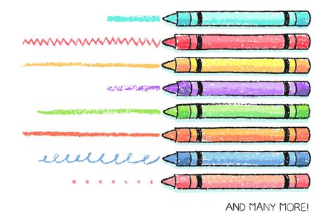 AI crayon brushes By Side Project | TheHungryJPEG