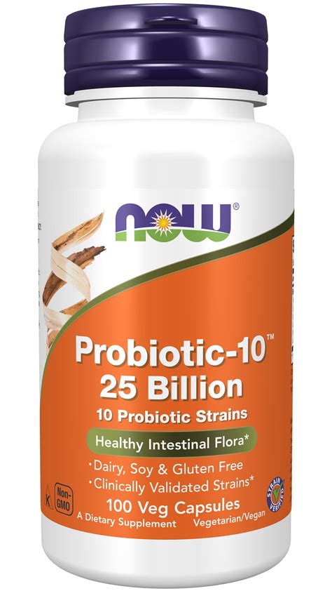 NOW Supplements, Probiotic-10™, 25 Billion, with 10 Probiotic Strains ...