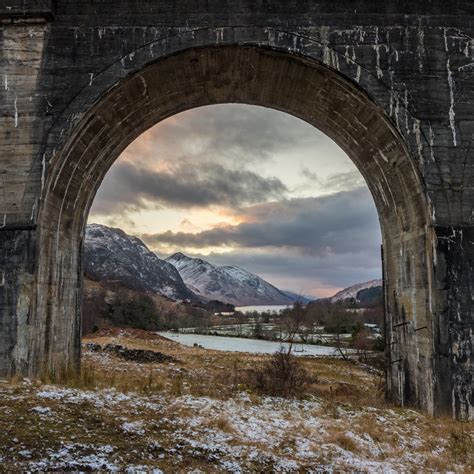 A wintery Glenfinnan Viaduct at sunset. #scotspirit #lovescotland # ...