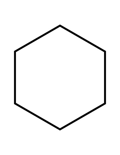 Flashcard of a polygon with six equal sides | ClipArt ETC