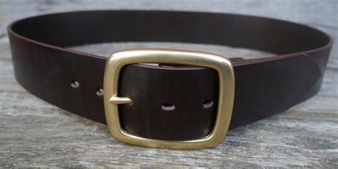 2 Inch Wide Men's Leather Belt 120g Solid Brass - Etsy Australia