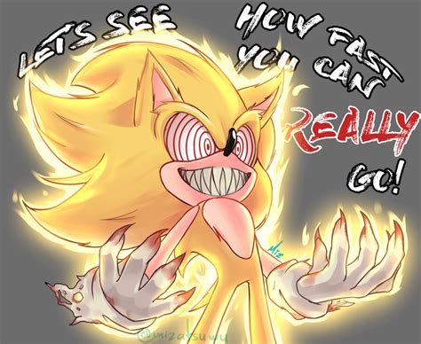 I drew Fleetway Super Sonic because that one FNF mod is really cool ...