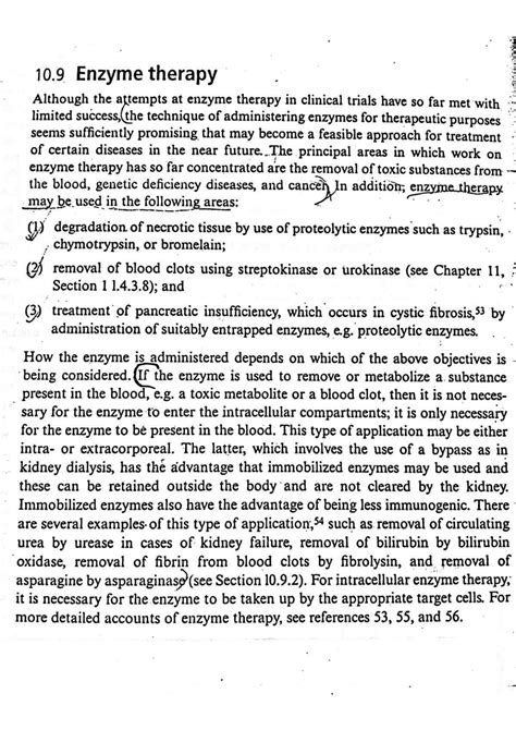 Enzyme therapy - Biochemistry - Studocu