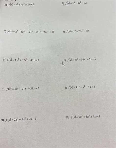 Solved state the possible rational zeros for each function. | Chegg.com