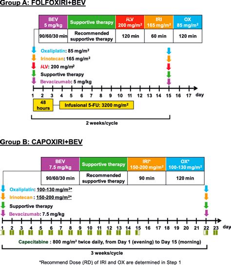 Induction therapy of FOLFIRI+BEV and CAPOXIRI+BEV (Step 2 ...