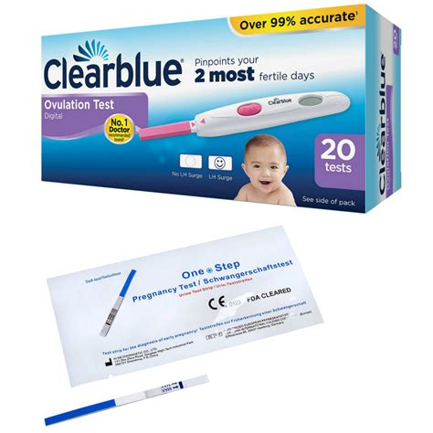 20 Clearblue Digital Ovulation Test Sticks 2 Pregnancy Strips ONE STEP ...