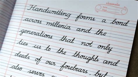 Cursive Writing Paragraph//HOW TO WRITE neat and clean in cursive ...