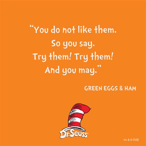 Dr Seuss Book Quotes Green Eggs And Ham