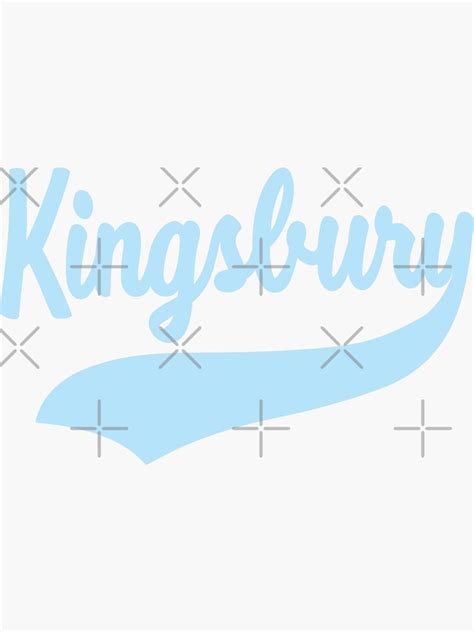 "Kingsbury High School Memphis 90's Gym Logo Baby Blue" Sticker by ...