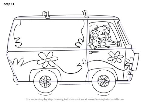 Learn How to Draw The Mystery Machine from Scooby-Doo (Scooby-Doo) Step ...