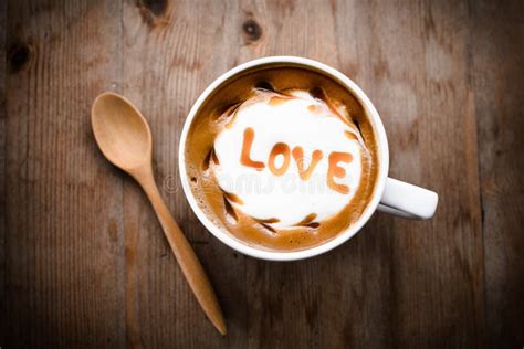 Hot Coffee with Foam Milk Art, Latte Art Coffee Stock Photo - Image of ...