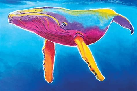 Rainbow Humpback Whale Canvas Artwork by DawgArt | iCanvas | Whale ...