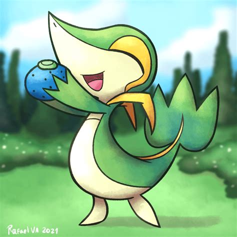 Snivy (art by me) : furry