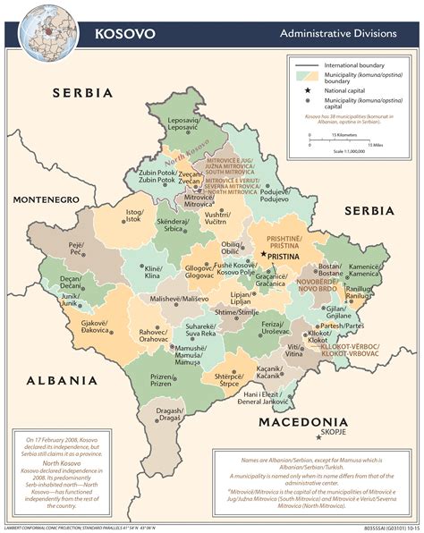 Regional Map of Kosovo - country.report