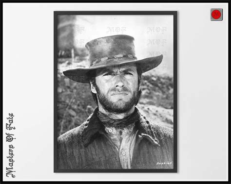 Clint Eastwood in Hat Poster Cowboy Western Print REMASTERED – Masters ...