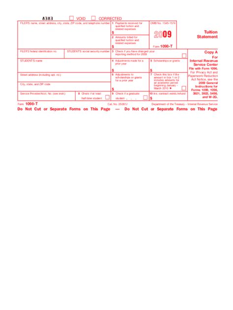 Fillable 1098 T Form - Printable Forms Free Online