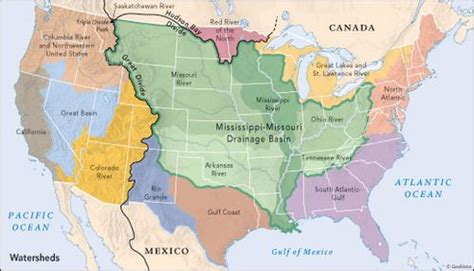 Maps on the Web | Map, Watersheds, United states map