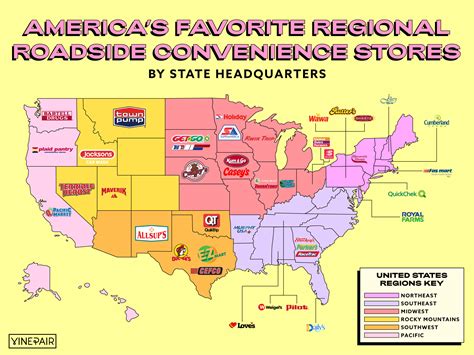 Americas Favorite Regional Roadside Convenience Stores [Map] - Isaiah ...