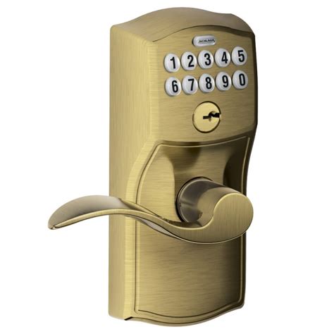 Schlage FE595 CAM ACC Camelot Keypad Entry Lock w/ Accent Lever & Flex Lock