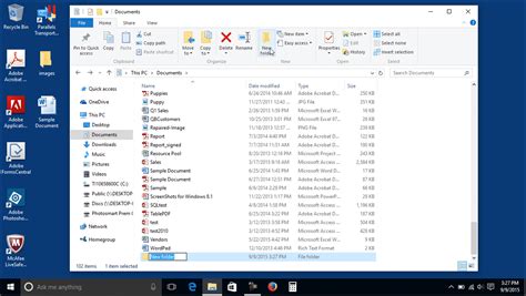 Windows 10 how do i create a new folder - lopprinter