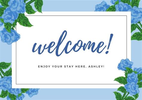 Printable Welcome Cards