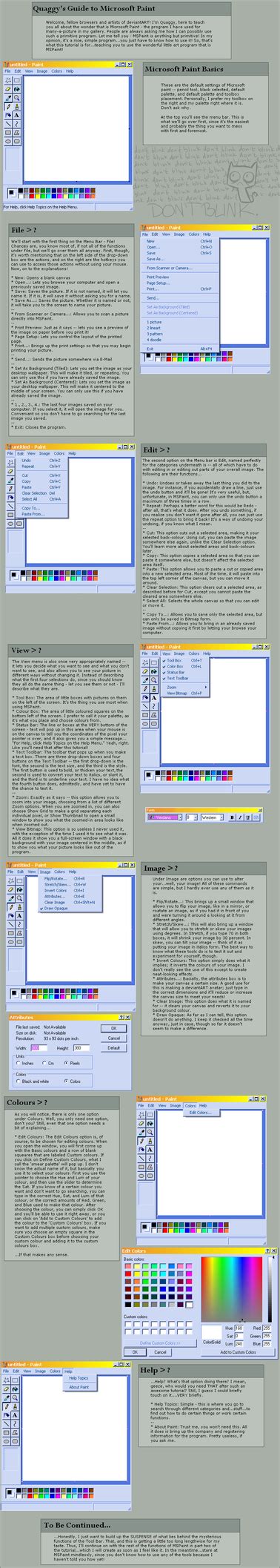 Microsoft Paint Tutorial 1 by Quaggy on DeviantArt