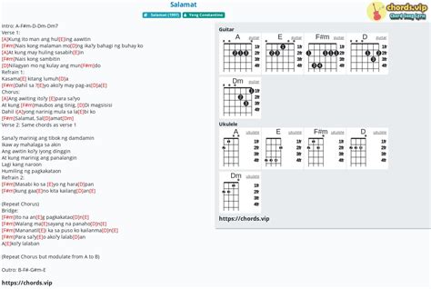 Chord: Salamat - Yeng Constantino - tab, song lyric, sheet, guitar ...
