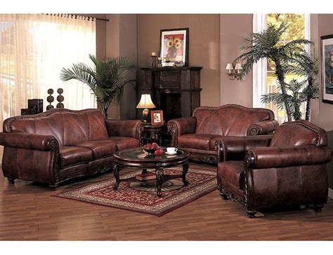 french country living room decor leather | Leather Living Room ...