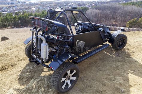 Homemade Sports Car Buggy on the Top of the Mountain Editorial Stock ...