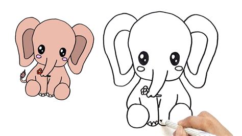 How to draw an elephant (Photo and video tutorials)