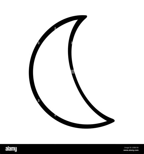 Crescent Moon Outline Clipart