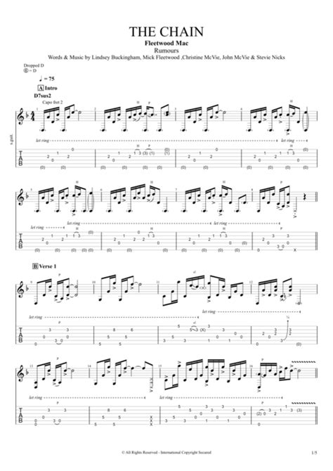 The Chain Tab by Fleetwood Mac (Guitar Pro) - Full Score | mySongBook