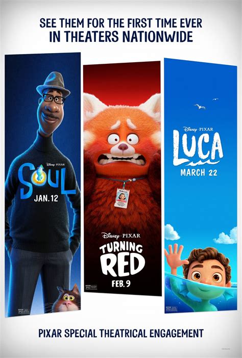 Pixar's SOUL, TURNING RED, and LUCA Are Heading to Theaters for the ...