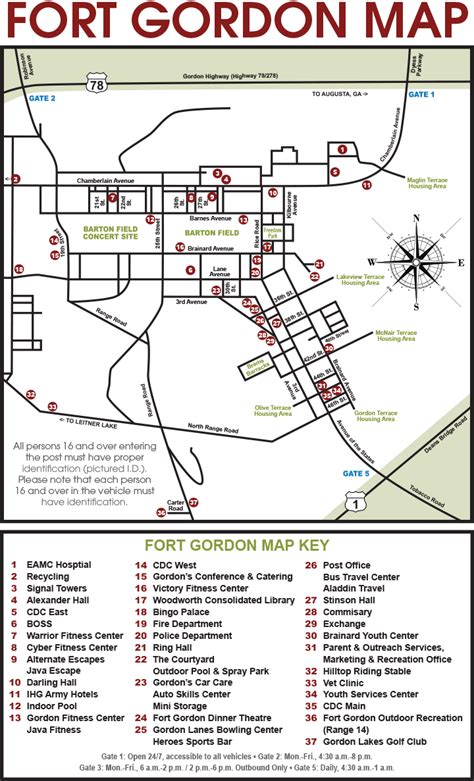 Fort Gordon GA Map ! | Us military bases, Fort, Army base