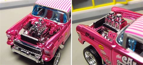 Toys & Hobbies Hot Wheels 55 Chevy Gasser Candy Striper Custom Pink RLC ...