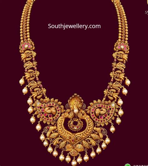 Traditional antique gold haram - Indian Jewellery Designs