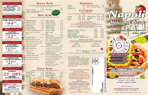 Menu - Napoli Pizza Hanover