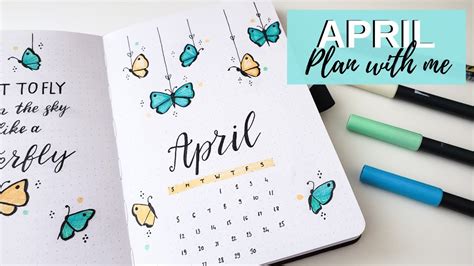 Plan With Me | April 2020 Bullet Journal Setup - YouTube