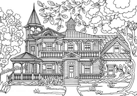 Mansion For Free coloring page - Download, Print or Color Online for Free