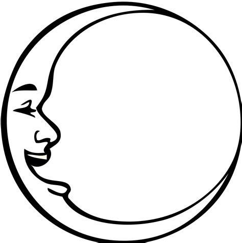 Moon Outline - ClipArt Best