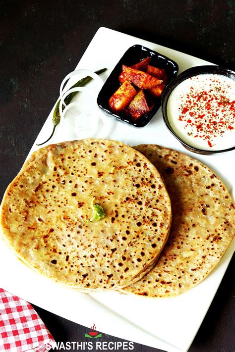 Aloo Paratha Recipe | Potato Stuffed Paratha - Swasthi's Recipes