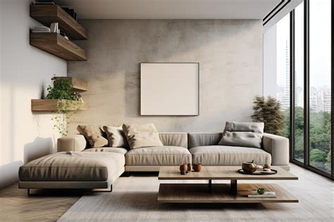 Premium AI Image | A modern apartment design with a stylish living room ...