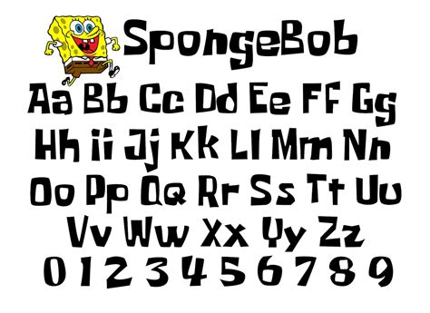 Spongebob Font Svg Spongebob Font Spongebob Svg Spongebob Etsy Israel ...