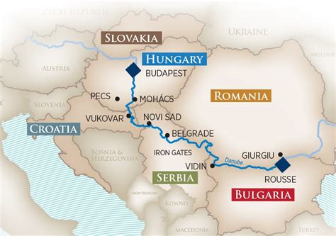 Danube River Map And Cities