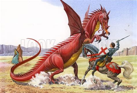 St George and the Dragon stock image | Look and Learn