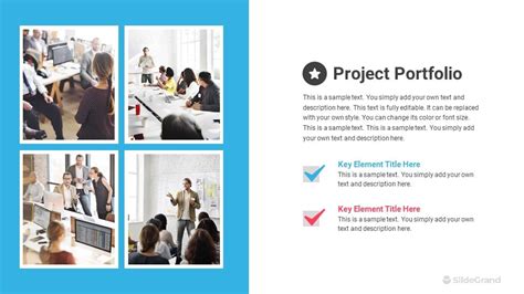 Project Portfolio PowerPoint Presentation Template Design - SlideGrand