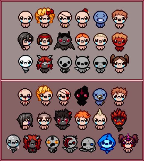 The binding of isaac tainted characters