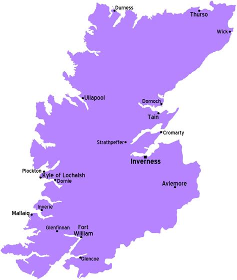 Highland Scotland Map - Mapsof.Net