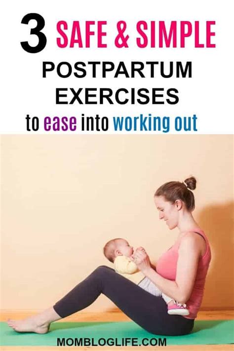 3 Safe Postpartum Exercises To Ease Back Into Working Out - Mom Blog Life