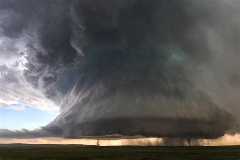 Two Tornadoes Touched Down At the Same Time Under a Massive Supercell ...